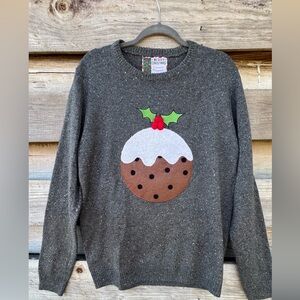 Cozy Holiday Sweater with Pudding Design